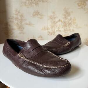 Polo Ralph Lauren Driving Penny Loafers 8.5D Brown Leather Telly Moccasin Shoes